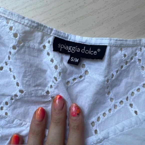 Spiaggia Dolce Broderie Anglais Swim Coverup - Picture 4 of 6